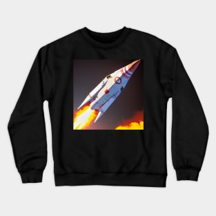 Space Rocket Launch Crewneck Sweatshirt